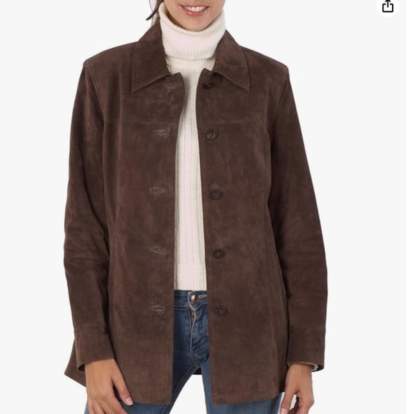 NEW BGSD brown suede jacket , XL,  P1411 - Picture 2 of 9